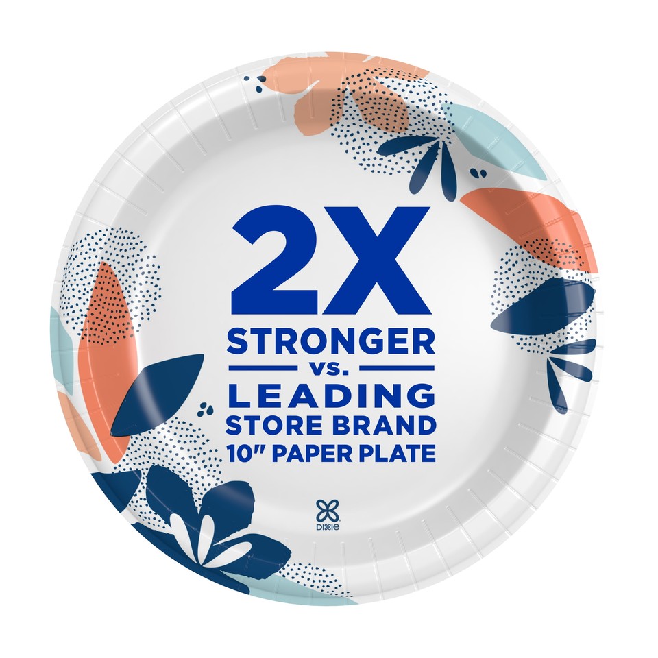 Paper Plates, 10 inch, 210 Count, 2X Stronger*, Multicolor, Disposable