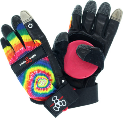 Triple 8 Downhill Slide Gloves XS-Tie Dye/Black