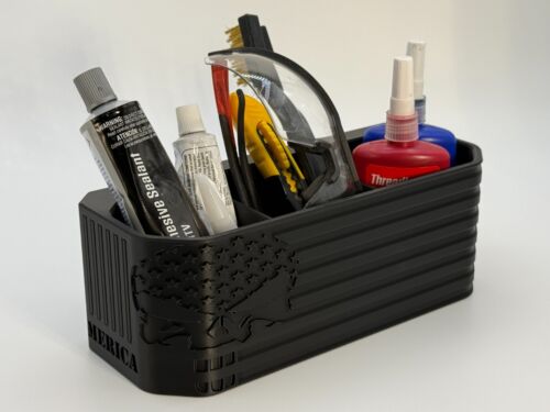 Punisher Magnetic Storage Holder Organizer Parts Paint Tools Toolbox Work Bench - Foto 2 di 31