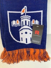 "Wheaton" Neck Scarf Beautiful Colors and Lettering Abundant Fringe & Warm!