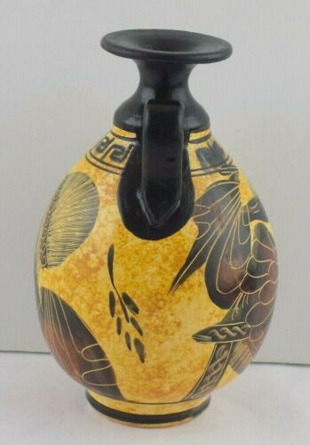 Museo Replica Vaso Greco Copia Classica Periodo 430 a.C. Ceramica Argilla Doppio Manico - Foto 4 di 10