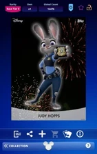 Topps Disney Collect 2020 Base Series 1 Fireworks Tier 8 - Judy Hopps