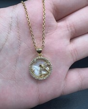 Sagittarius Zodiac Sign Astrology Horoscope Round Circle Pendant Necklace