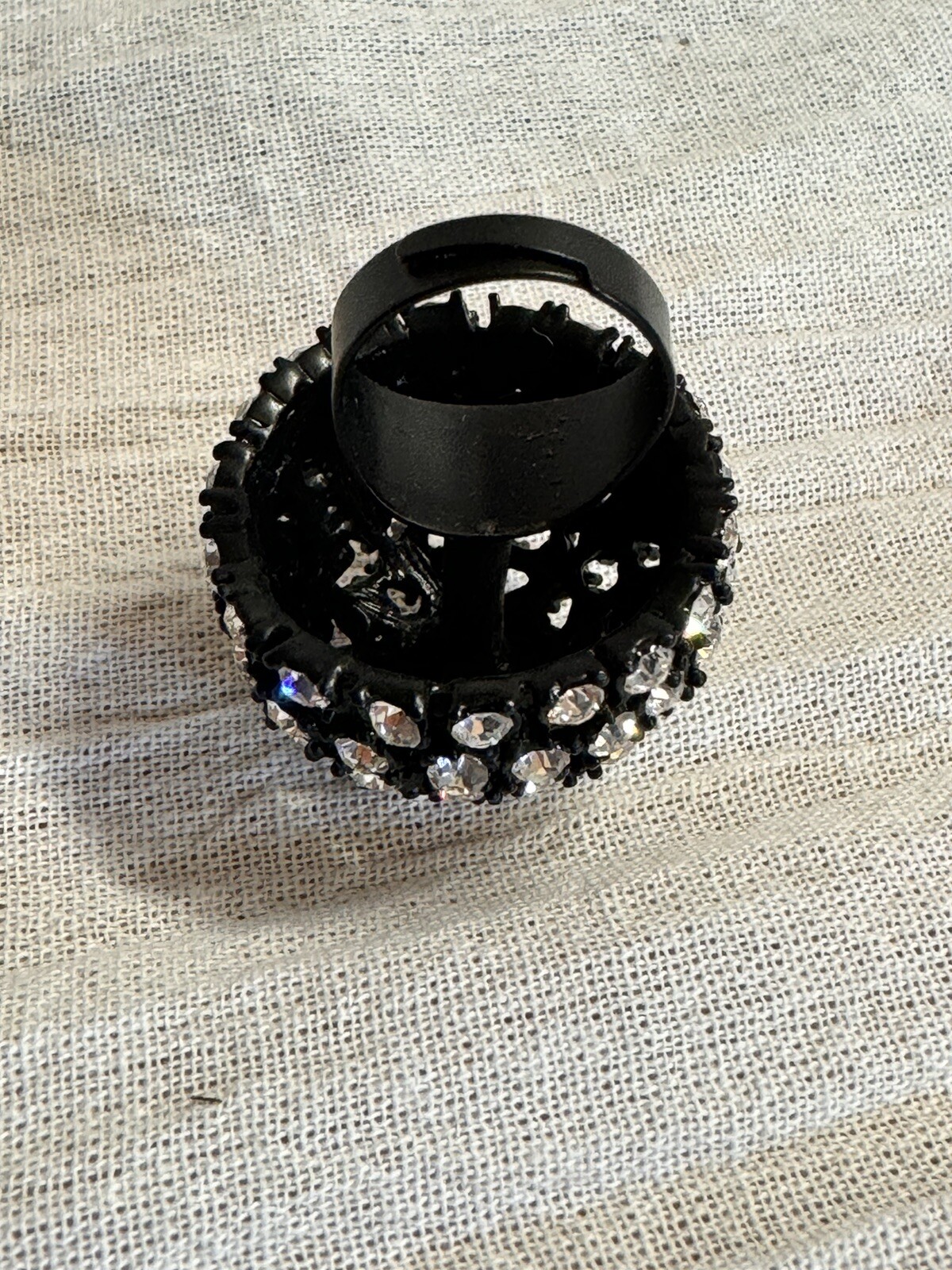 Rhinestone Dome Style Statement Ring Adjustable - image 8