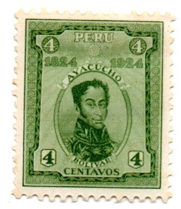 Perú 1924, Battle of Ayacucho Centenary, Simon Bolivar in Green, accept offers