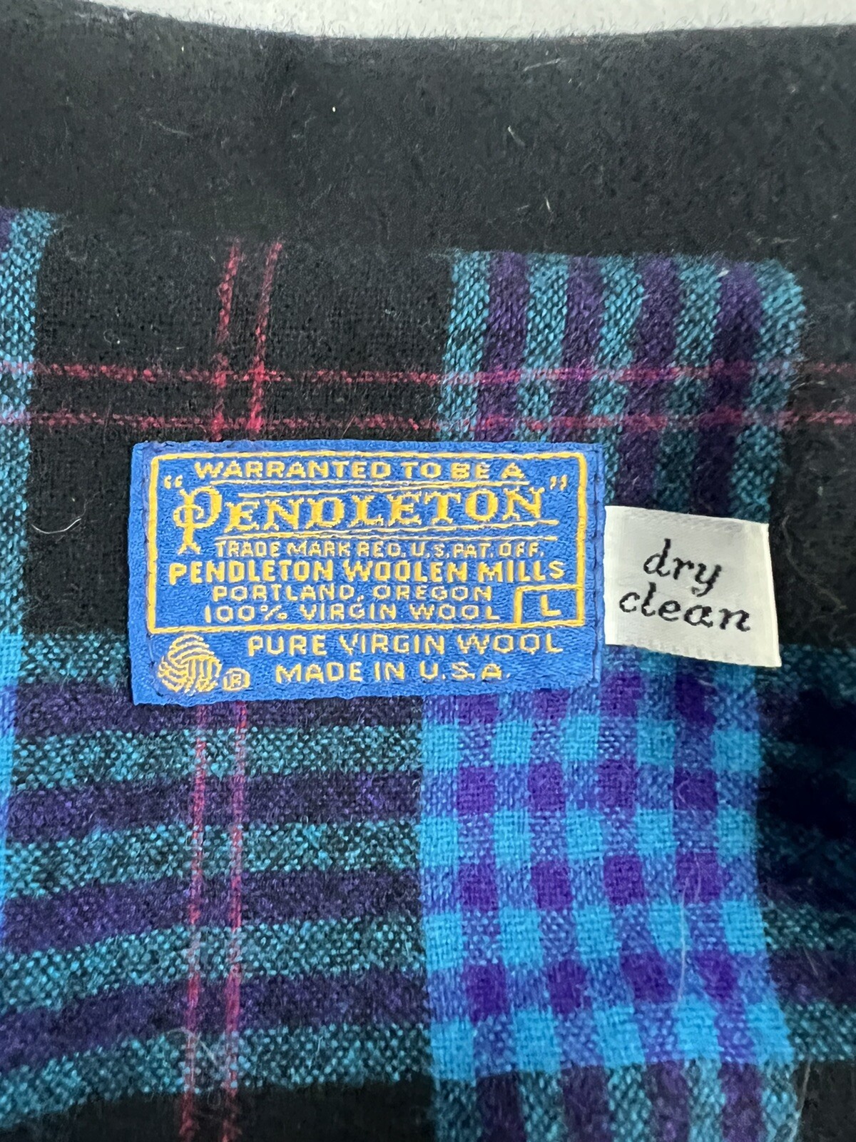 Pendleton Men's Large Solid Black 100% Pure Virgi… - image 6