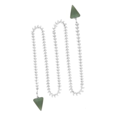 Unique Headwear Accessory Silver Face Chain with Arrow Pendant Nose Ornaments