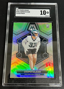 2024 Panini Mosaic #340 SILVER PRIZM Cooper DeJean Rookie RC Eagles SGC 10