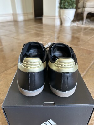 Lionel Messi Adidas Samba Black Gold Men's Size 13.5 / 14.5W