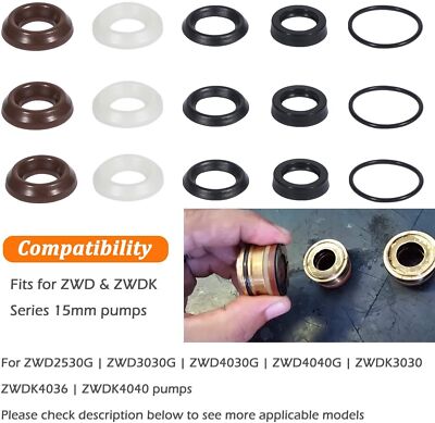 Pressure Washer Seal Kit 5019006400 for Comet Pump ZWD2530G , ZWD4030G, ZWD4040G