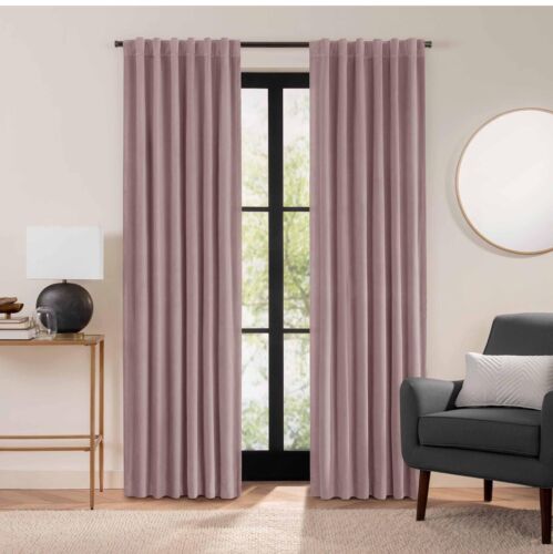 Eclipse Luxury Cotton Velvet 100% Blackout Grommet 84" x 50" Curtain Panel
