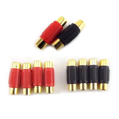 2/5/10pcs Video Audio RCA female to female Connector Adapter Plug Rca couple