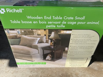 richell wooden end table crate