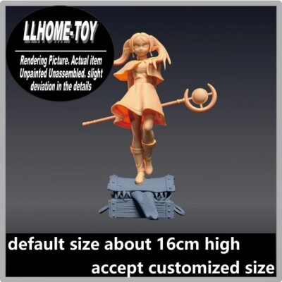 Anime Fern Witch Girl Cute Float Resin 3D Print GK Figure DIY Model Unpainted