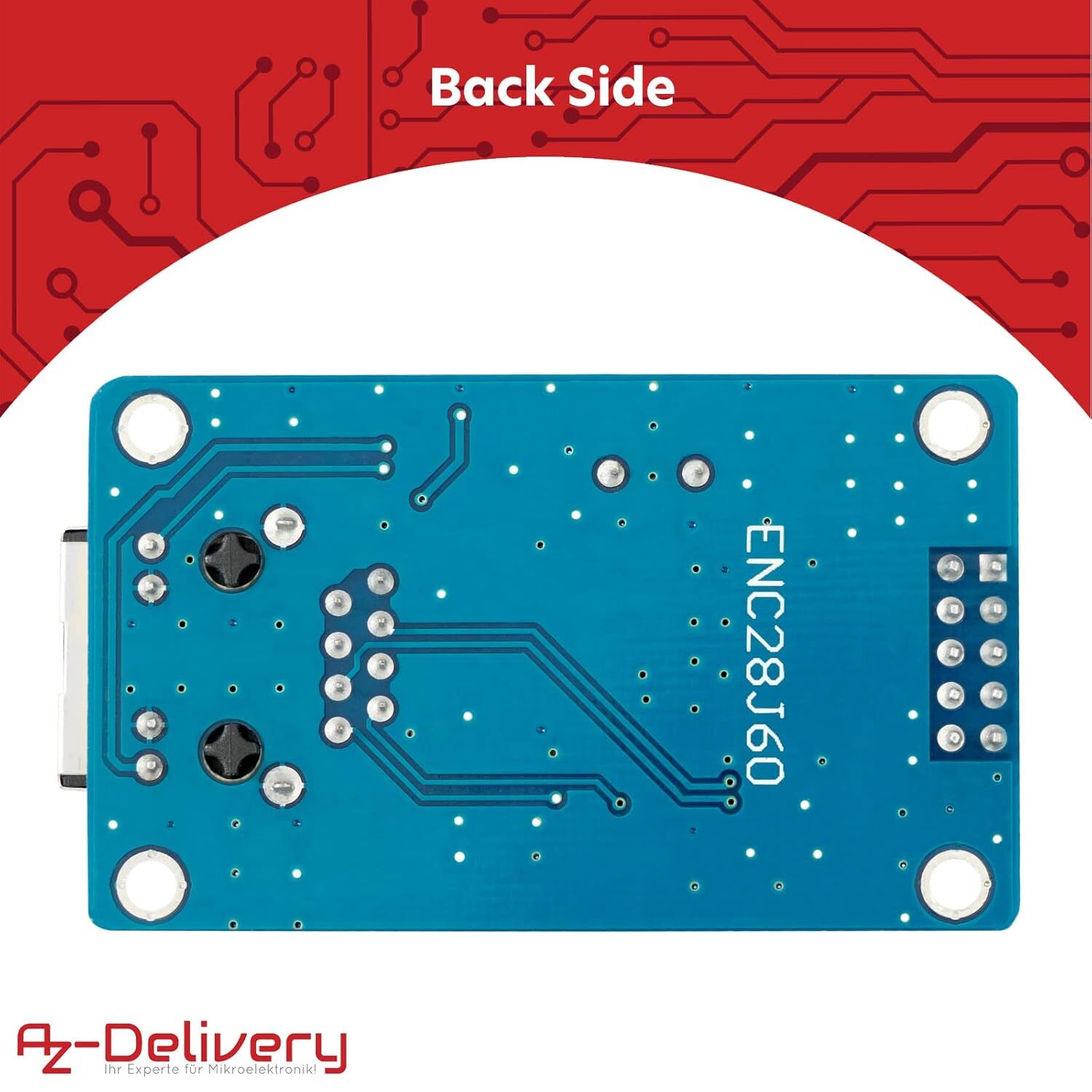 AZDelivery 5 x ENC28J60 Ethernet Shield LAN Netzwerk Modul kompatibel mit