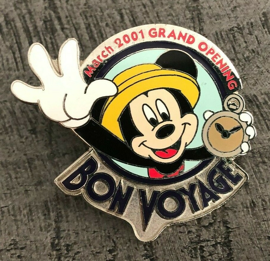 Disney pin 4116 Mickey Mouse Bon Voyage March 2001 Grand Opening