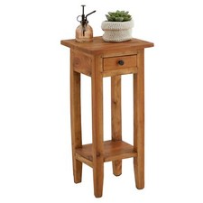 Table d'appoint GERBIER avec tiroir et étagère en acajou finition