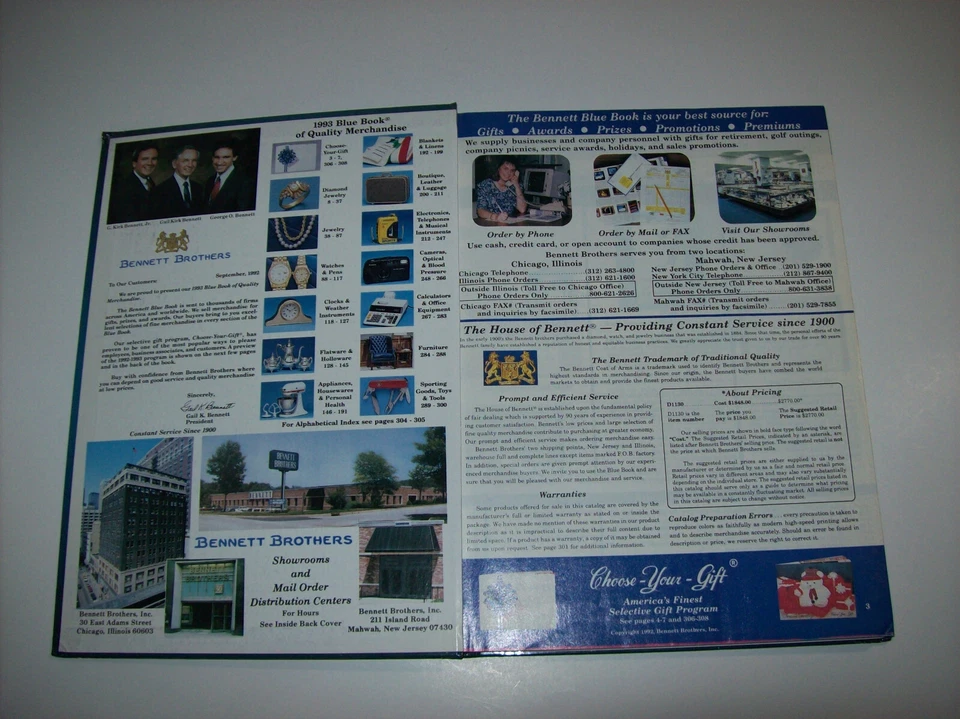 Vintage 1993 Bennett Brothers Blue Book Quality Merchandise, x - Image 3 of 4