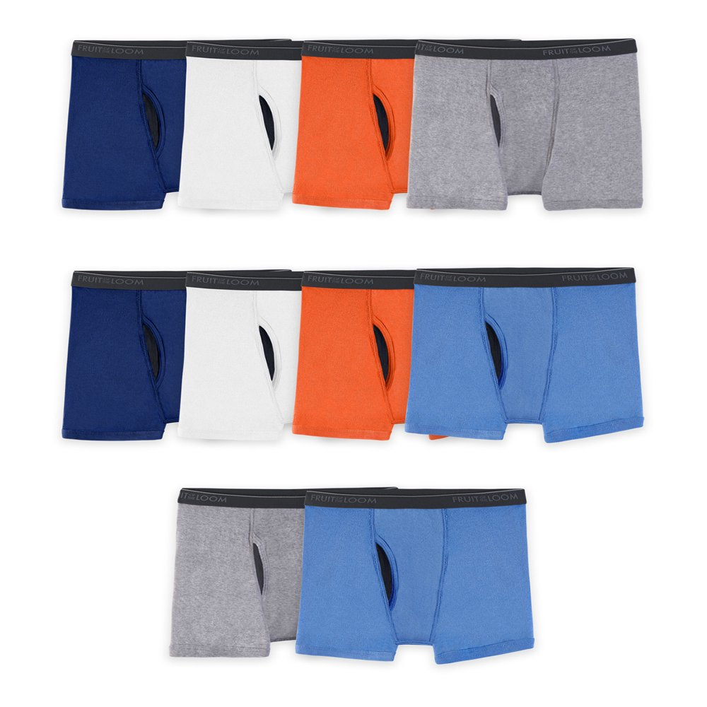 Boys Underwear, 10 Pack Assorted Boxer Briefs, Husky eBay