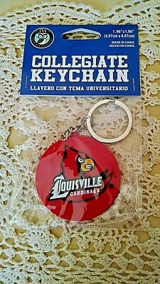 UNIVERSITY LOUISVILLE CARDINALS KEYCHAIN KEYRING NEW JW INTL IMPORTS KENTUCKY.