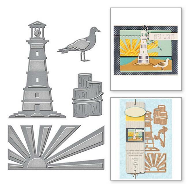 Coastline Stitched Large SEAL limited product discharge sale Metal Stencil this Scrapbooking Cutting stanz