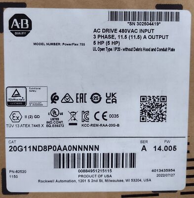 Allen-Bradley 20G11ND8P0AA0NNNNN In Box Free Expedited Ship 20G11ND8P0AA0NNNNN