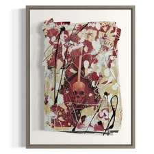 Original Mixed Media Art Collage 8x12 "1975 Saga Treasure Hunting Magazine"