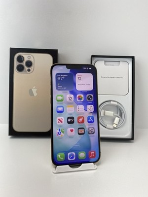 Apple iPhone 13 Pro Max A2484 256GB Gold Unlocked phone 97% battery health