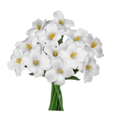 12pcs 16" Fully Bloomed Tulip Artificial Flowers Bouquet Fake Faux White