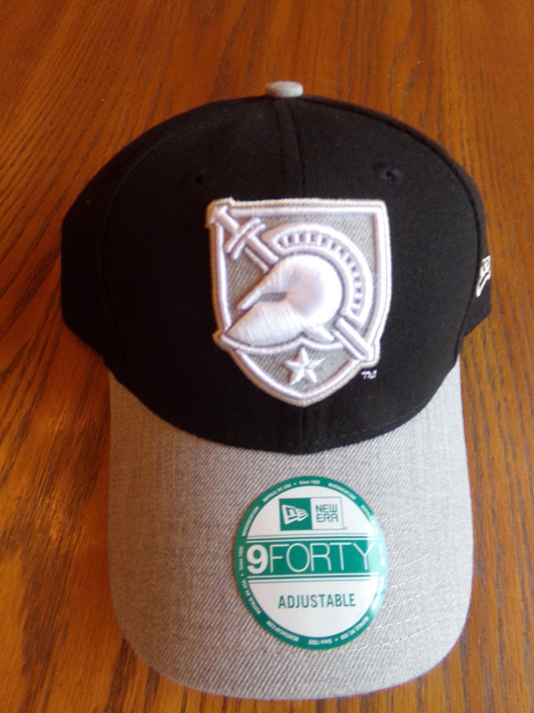 ARMY WEST POINT BLACK KNIGHTS Licensed Gray & Black Hat Cloth Back OSFM $22 NWT