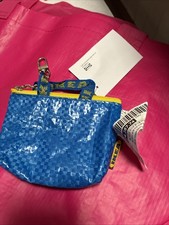 JAPAN IKEA EXCLUSIVE Blue Knolig Mini Zipper Coin Keychain Bag Tote Key Holder