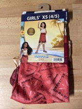 Disney Moana 2 Girls XS 4 5 Dress Up Costume Halloween