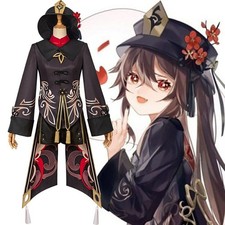 Anime Game Genshin Impact Hu Tao Cosplay Costume Outfits Dress Halloween Gifts