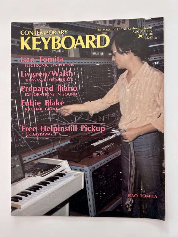 Contemporary Keyboard Aug 1977 Vol 3 No 8 Tomita Blake Livgren Walsh Illus