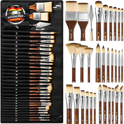 Künstlerpinsel-Set in verschiedenen Formen für Acryl Öl Aquarell Malerei