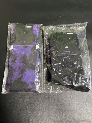 (2) Twitch Socks Purple Official Twitch Logo US Woman s 5 - Men s 12 New Tags