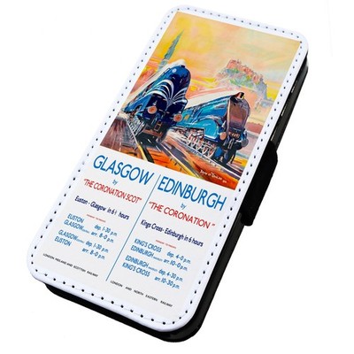 Bedruckte Flip Handyhülle iPhone, Samsung & Huawei Eisenbahn Poster 2 Krönungen