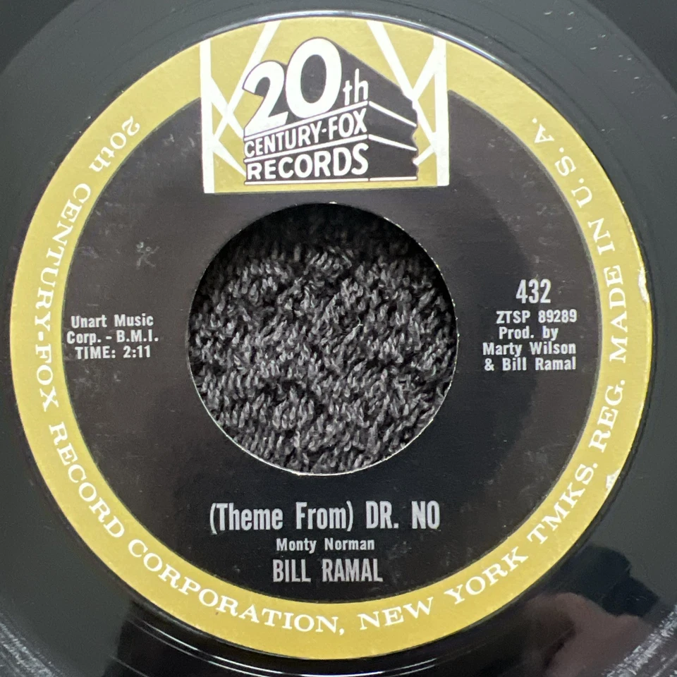 Bill Ramal – (Theme From) Dr. No / Exodus 7'' Vinyl USA CLEANED/TESTED EX VIDEO - Image 4 of 4