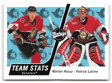 2000-01 Upper Deck Vintage #259 Marian Hossa / Patrick Lalime Ottawa Senators