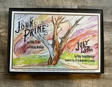John Prine Poster Live in Paradise. Lu Ray Amp. Central City, KY, 2019