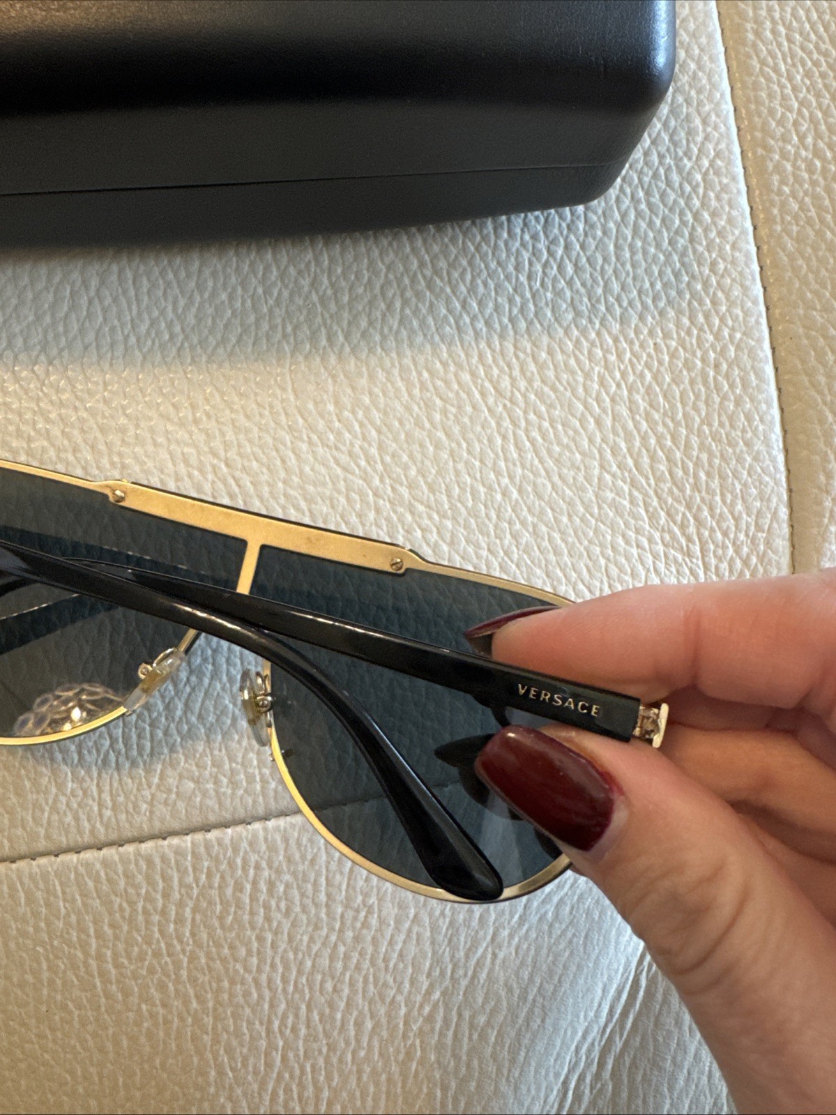 Authentic Versace Pilot Shape Sunglasses (read) - image 8