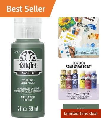 Folkart Acrylic Paint 'Old Ivy'   2 oz Non-Toxic Matte Finish Craft Essentials