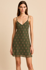 Zimmermann Floral Slip Mini Dress Size 1 Lace Trim Y2K Coquette Boho Honeymoon