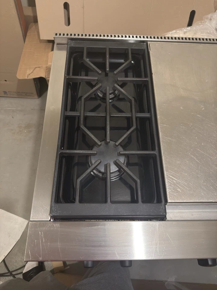 Wolf 48" Range Top - SRT486G - 6 Quemadores + Plancha Perillas Negras Inoxidable Foto 4 de 4