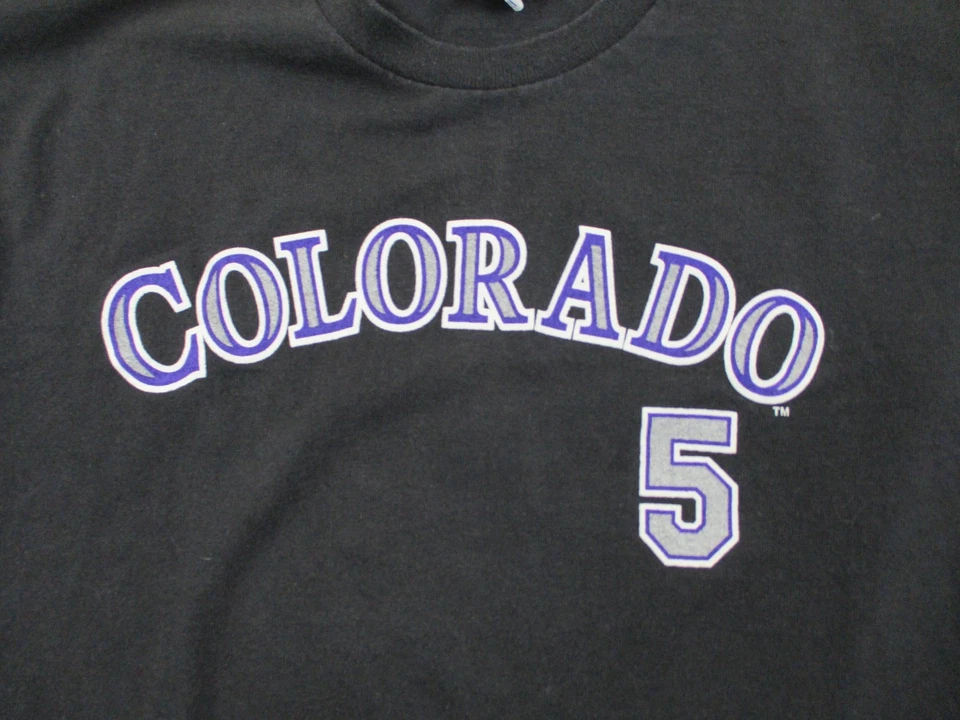 Camisa Colorado Rockies Niños Grande Negra MLB Carlos González Foto 3 de 4