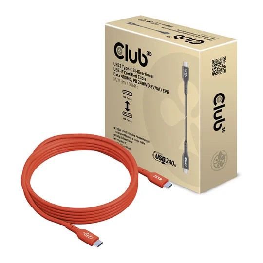 Club 3D Usb2 Type-C Bi-Directional Cable Size 3 Cac-1513 - Image 2