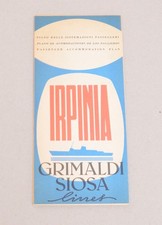 Steamer Deck Plan Grimaldi Siosa Lines Irpinia