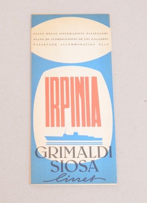 Dampfer Deck Plan Grimaldi Siosa Lines Irpinia 