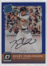2016 Donruss Optic Rated Rookies Signatures Blue /75 Kelby Tomlinson Auto fm0
