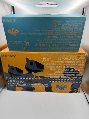 Sony Aibo ERS-210 Robot Dog Complete Box Docs Ball 2 Batteries